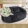 High Back Durable Comfort Bean Bag Sofa Couch For Adults And Kids - Black - Image 5