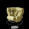 Adjustable Swivel Lounge Chair With 360 Degree Rotating Seat And Headrest Support Leisure Chair Deck Chair Game Chair For Living Room - Green - Image 6