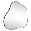 Cloud Shaped Metal Accent Wall Mirror - Black - Image 9