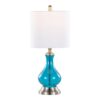 Jasmine - Contemporary Lamp - Clear Sapphire Blue Seeded / Nickel / White - Image 2