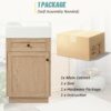 Bathroom Vanity With Reversible Resin Sink, Cabinet & Zinc Alloy Handles - Wood - Image 10