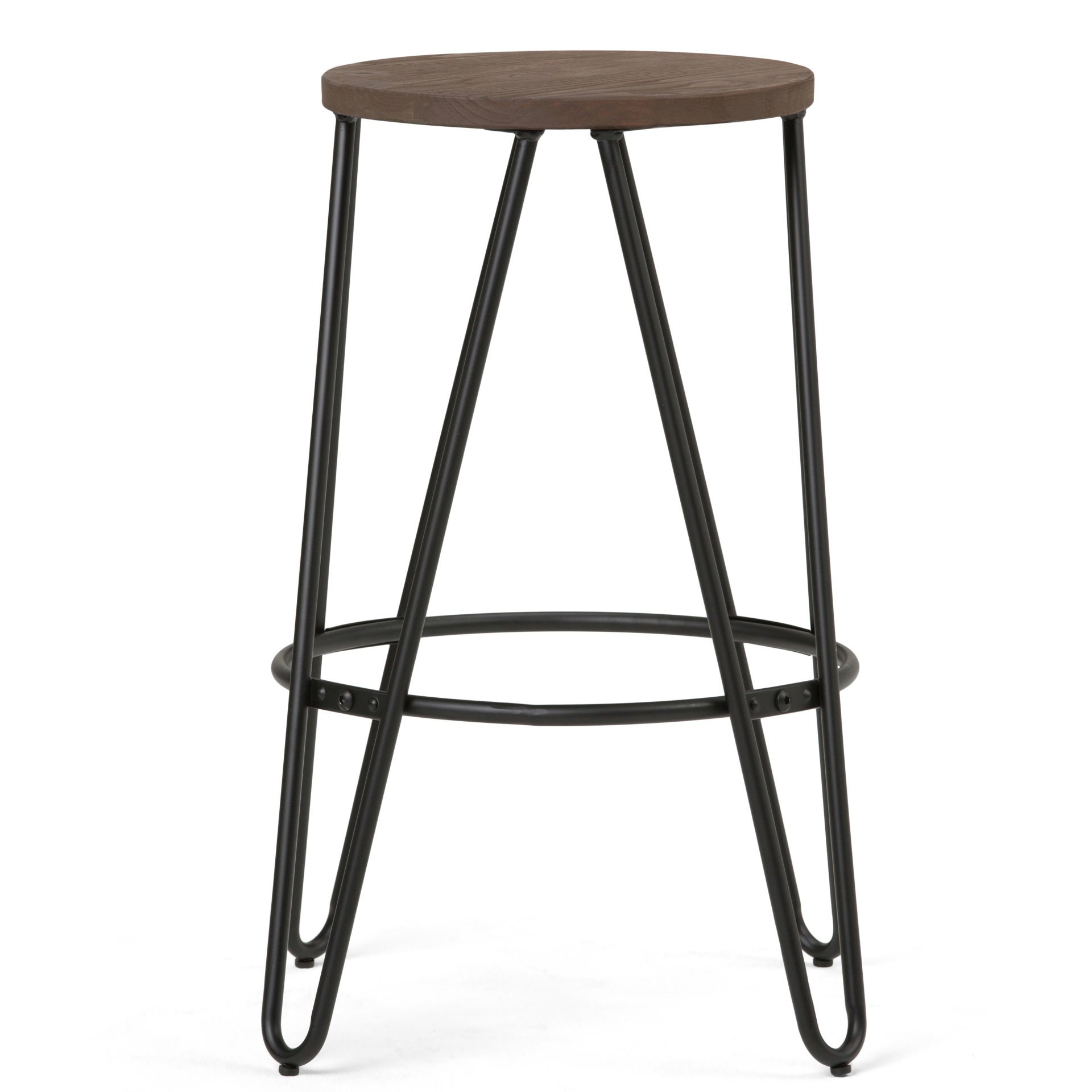 Simeon - Counter Height Stool With Wood Seat (Set of 2) - Cocoa Brown / Black - Image 5