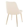 Giovanni - Contemporary / Dining Chair (Set of 2) - Gold / Cream - Image 4