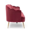 Modern Glam 3 Seater Sofa With Velvet / Gold Iron Legs - Natural - Image 6