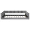 Full Long Size Upholstery Daybed And Side Storage Pocket - Gray - Image 3