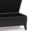 Oregon - Storage Ottoman Bench With Tray - Distressed Black - Image 4