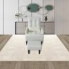 Recliner Soft Cozy Sofa Chair With Ottoman - Cream White - Image 13