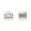 Jasper - Upholstered Patio Deep Seating Armchair - Wheat Beige - Image 9
