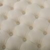 Modern Glam Ottoman With Velvet Upholstery And Button Tufted Design - Ivory - Image 7