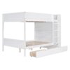 Full Over Full Bunk Bed With 2 Drawers And Multi-Layer Cabinet - White - Image 11