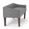 Parris - Upholstered Bench - Pebble Gray - Image 2
