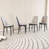 Modern Style Dining Chair (Set of 4), High Quality With Thick Cushions Metal Legs - White - Image 7