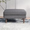 Amber - Square Upholstered Ottoman - Dark Gray / Gray - Image 3