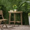 Outdoor Half Round Folding Bistro Table - Gray Finish - Image 2