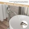 Freestanding Bathtub Faucet Waterfall Tub Filler Floor Mount Solid Brass With Hand Shower - Brushed Nickel - Image 9
