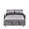 Pull Out Sleep Sofa Bed Loveseats Sofa Couch With Adjsutable Backrest, Storage Pockets, 2 Soft Pillows, USB Ports For Living Room, Bedroom, Apartment, Office - Gray - Image 12