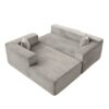 Compression Sectional Couch With Comfy Chaise, Boneless L Shape Sofa With Deep Seat, Minimalist Modular Couches Sleeper - Gray - Image 15