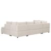 Oversized Sectional Sofa U-Shaped Sofa Couch Pull-Out Sofa Bed With Two Throw Pillows For Living Room - Beige - Image 17