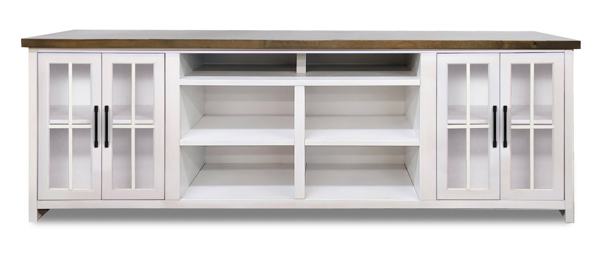 Hampton - TV Stand Console For TVs Up To 100" - Jasmine Whitewash / Barnwood - Image 6