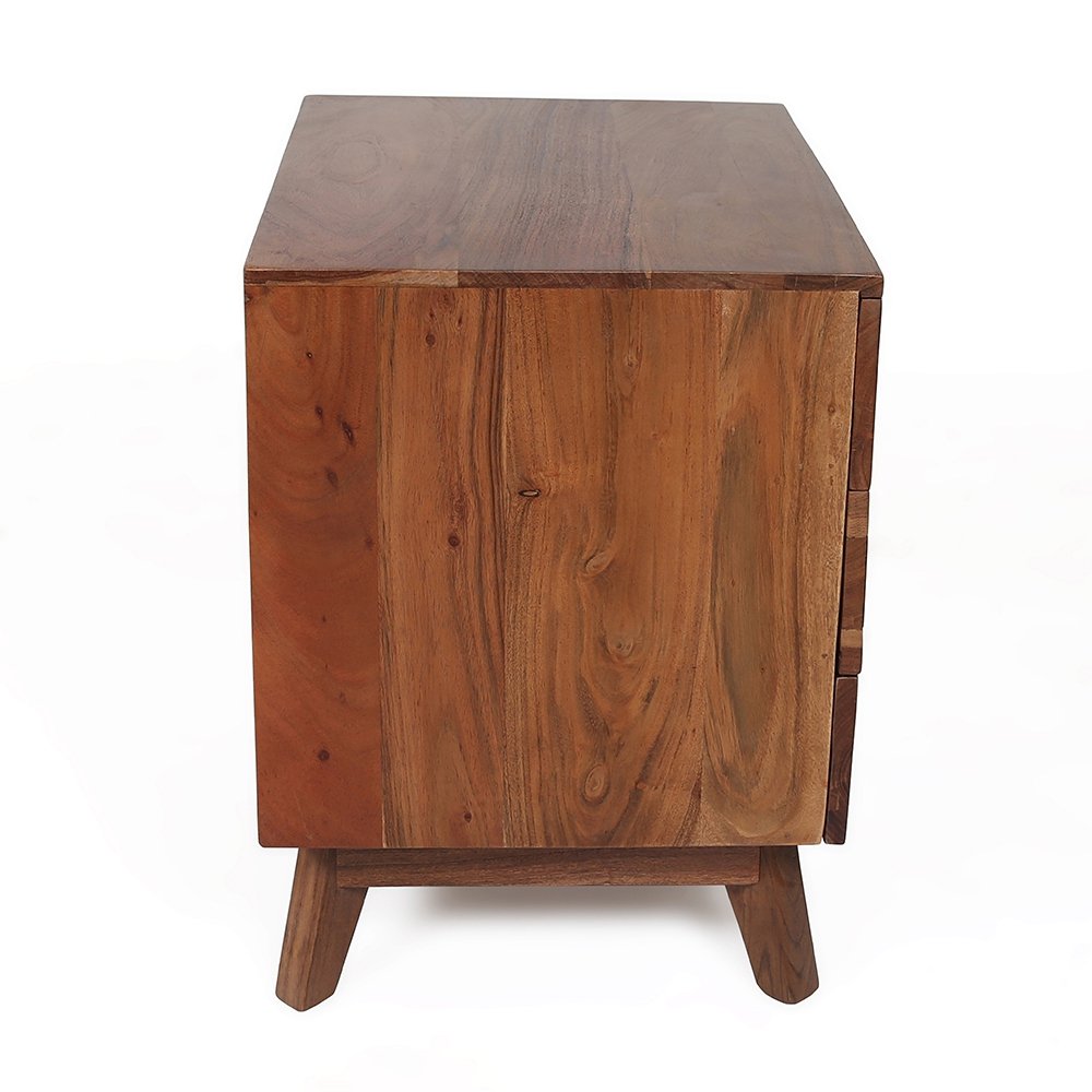 Nightstand Natural Wood - Brown - Image 6