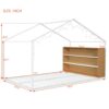 Full Size Bed House Frame With Shelves And Lights - White - Image 14