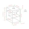 Modern Minimal Floating Shelf Side Table - Coastal Oak - Image 5