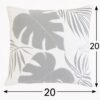 Autumn Vibes Leaf Accent Pillow - Gray - Image 3