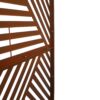 Rusty Outdoor & Indoor Freestanding Metal Privacy Screen, Decorative Privacy Fence Panels For Deck, Balcony, Patio - Rust Red - Image 10