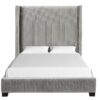 Queen Upholstered Bed - Light Gray - Image 8