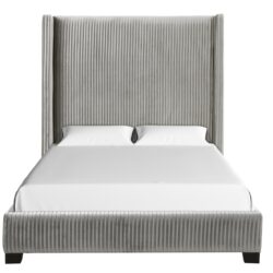 Queen Upholstered Bed - Light Gray