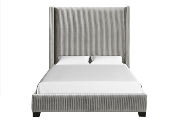 Queen Upholstered Bed - Light Gray