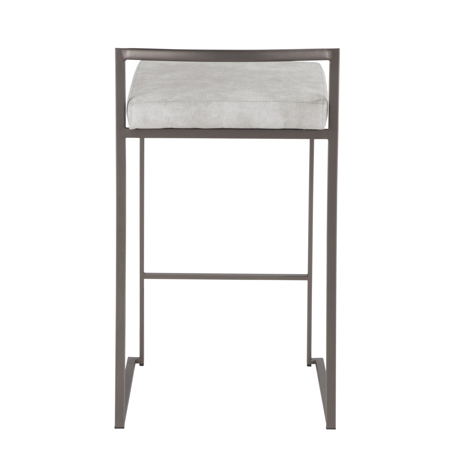 Fuji - Industrial Stackable Counter Stool (Set of 3) - Light Gray - Image 5