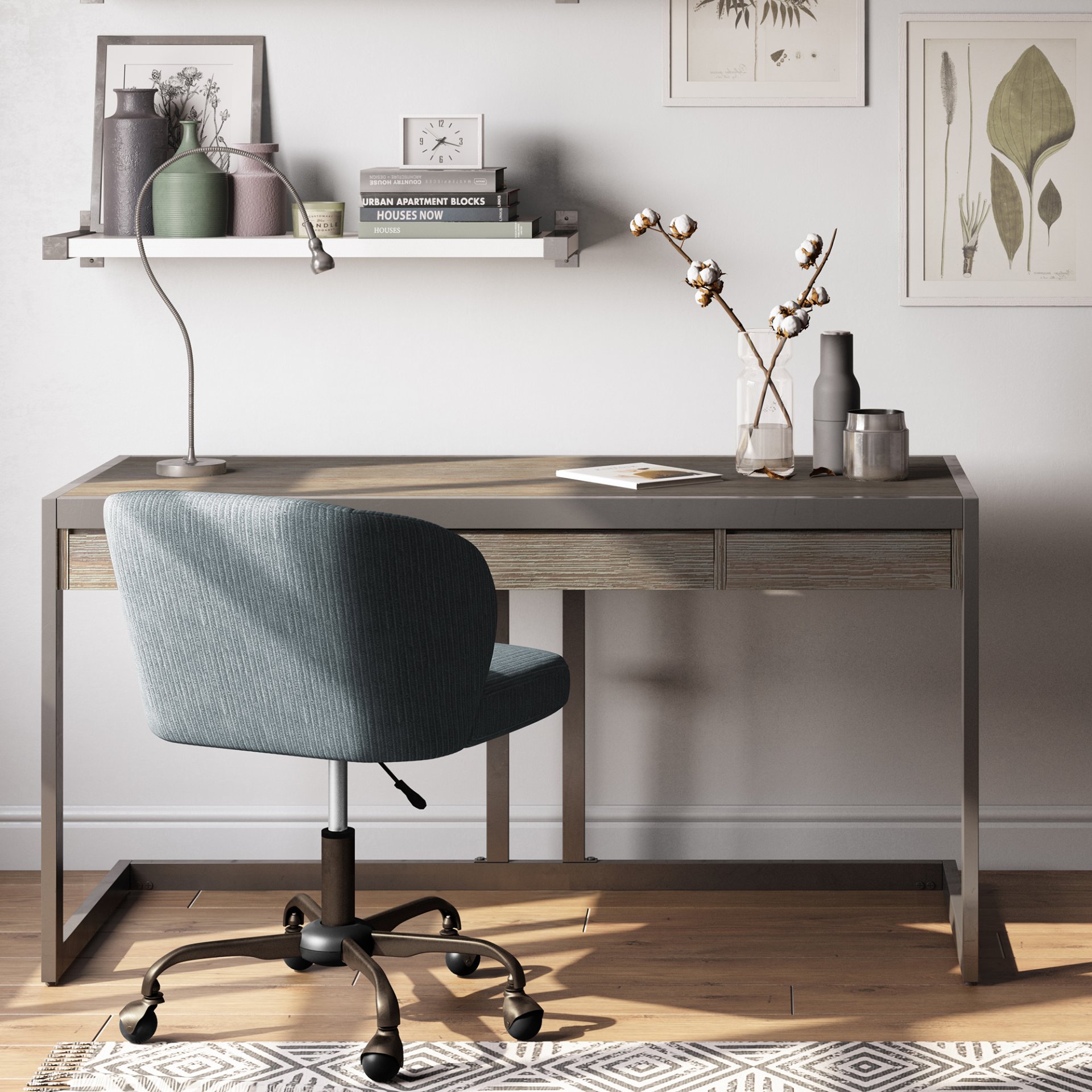 Erina - Desk - Distressed Gray - Image 6