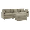 Modern Sofa Modular Sofa Couch Upholstered Corduroy, L - Shape Sectional Sofa With Side Storage Pockets For Living Room - Brown - Image 22