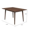 Levi - Modern Style Rectangular Dining Kitchen Table - Brown - Image 8