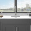 17.71" X 15.74" Elegant Quartz Kitchen Sink Undermount Granite Composite - White - Image 4