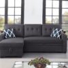 Sectional With Storage Chaise And Cupholder Armrest - Dark Gray - Image 10