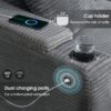 Convertible L Shaped Sectional Corner Couch With Armrest Storage Cup Holders USB Charger, Irregular Corner Oversized Comfy Modular Sofa - Gray - Image 18
