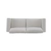 Modern Square Arm Sofa With Soft Fabric Upholstery, Deep Cushions, Sturdy Wooden Legs - White - Image 12