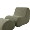 Curved Lounge Chair With Ottoman And High Resilience Foam - Green - Image 5