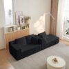 Modular Cloud Sectional Couch With L Shape Chaise - Black - Image 12