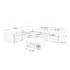 Modern (Set of 6) Modular Sectional Sofa With Storage In Soft - Camel - Image 10