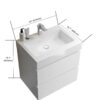 Alice - 24" Bathroom Vanity With Sink, Large Storage Wall Mounted Floating Bathroom Vanity For Modern Bathroom, One-Piece Sink Basin Without Drain And Faucet - White - Image 4