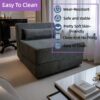 Three In One Folding Sofa, Convertible Bed, Easy To Carry Outdoors, Suitable For Living Room, Bedroom, Lounge, Outdoor - Dark Gray - Image 12
