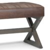 Salinger - Large Ottoman Bench - Distressed Chestnut Brown - Image 4