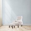 Recliner Soft Cozy Sofa Chair With Ottoman - Cream White - Image 6