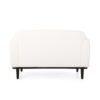 Sway - Upholstered Loveseat With Wood Legs And Round Arms - White - Image 10
