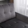 Reversible Sectional Storage Sleeper Sofa Bed, L-Shape 2 Seat Sectional Chaise With Storage, Skin-Feeling Velvet Fabric - Dark Gray - Image 10