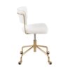 Tania - Contemporary Task Chair - Gold / Cream - Image 2