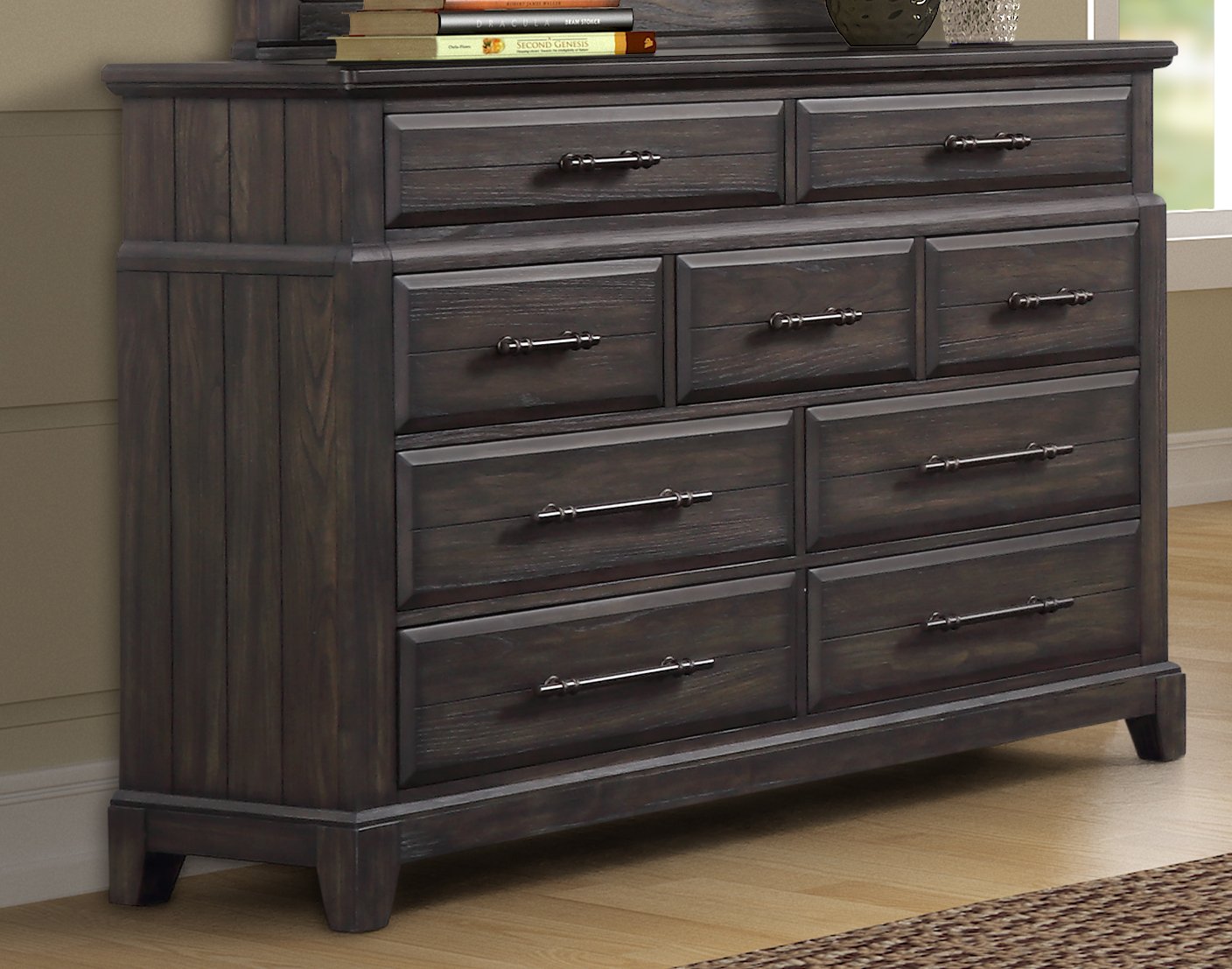 9 Drawer Dresser - Mahogany - Image 4